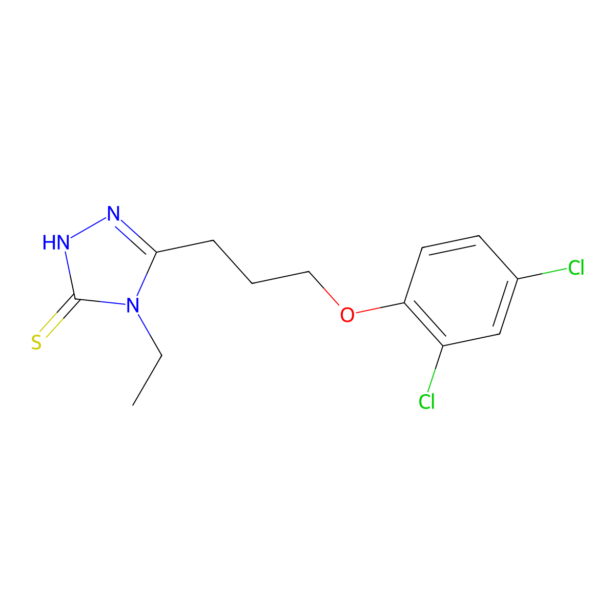 5-[3-(2,4-dichlorophenoxy)propyl]-4-ethyl-4H-1,2,4-triazole-3-thiol molecular structure, CAS 792941-64-1