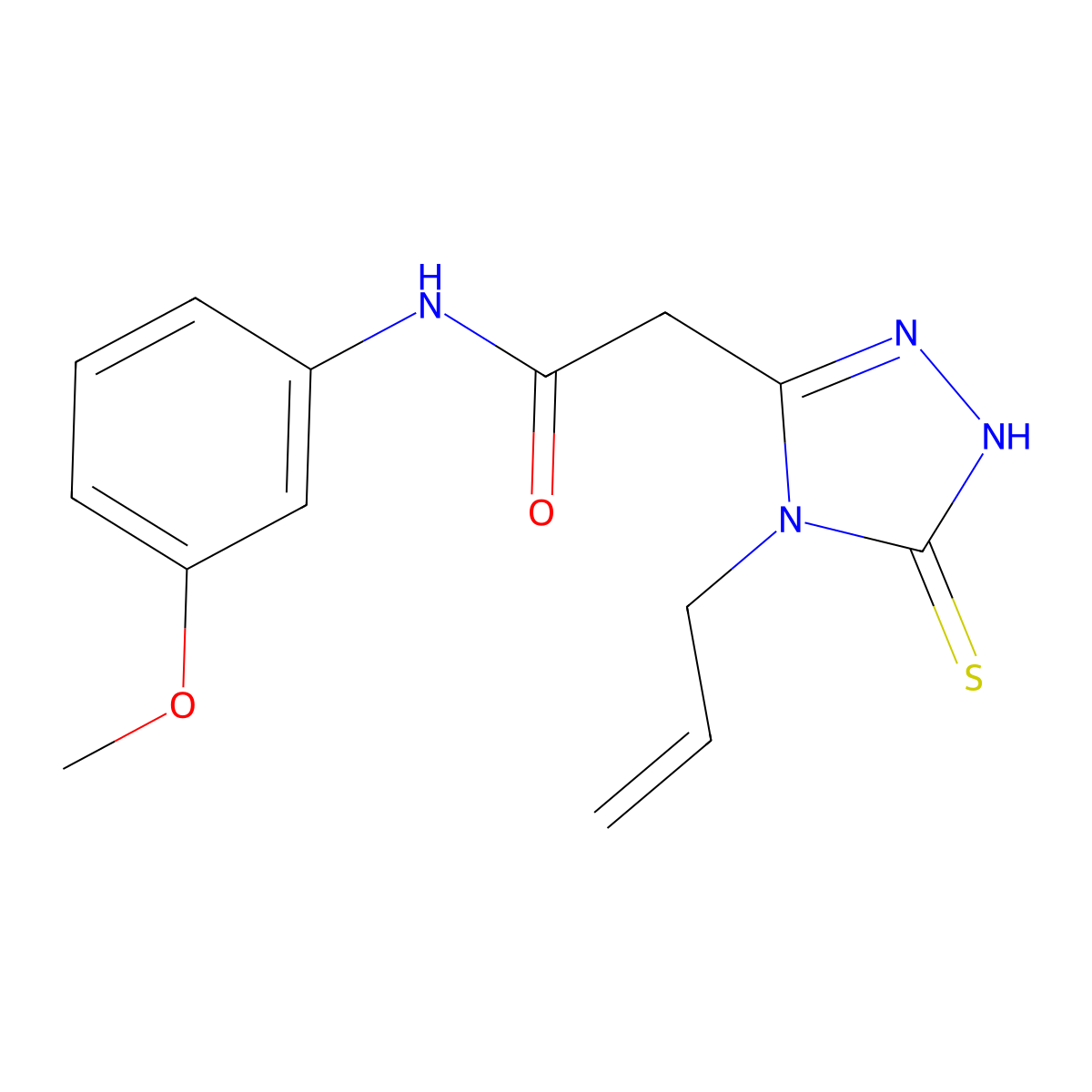 N-(3-methoxyphenyl)-2-[4-(prop-2-en-1-yl)-5-sulfanyl-4H-1,2,4-triazol-3-yl]acetamide molecular structure, CAS 792941-65-2
