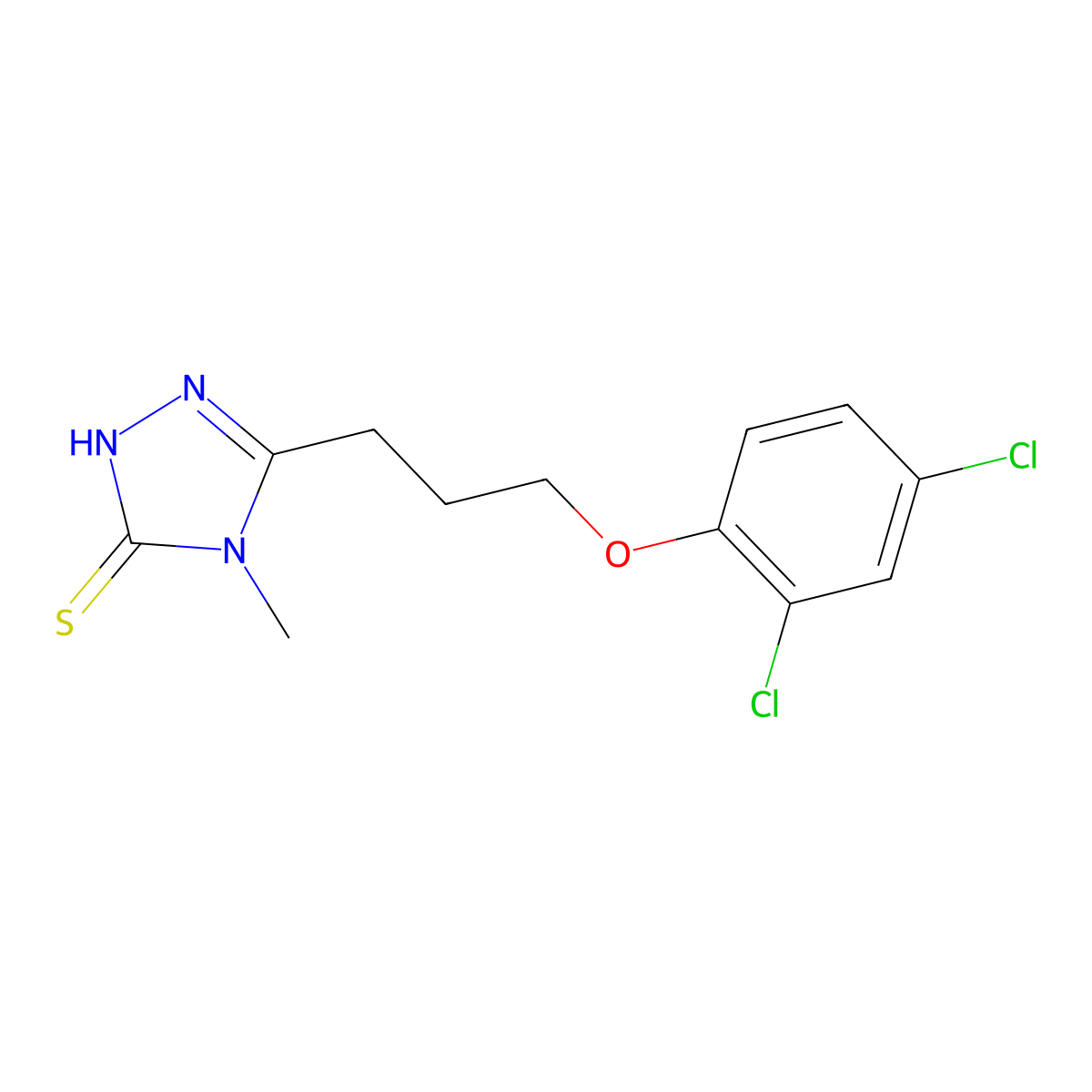 5-[3-(2,4-dichlorophenoxy)propyl]-4-methyl-4H-1,2,4-triazole-3-thiol molecular structure, CAS 792941-79-8