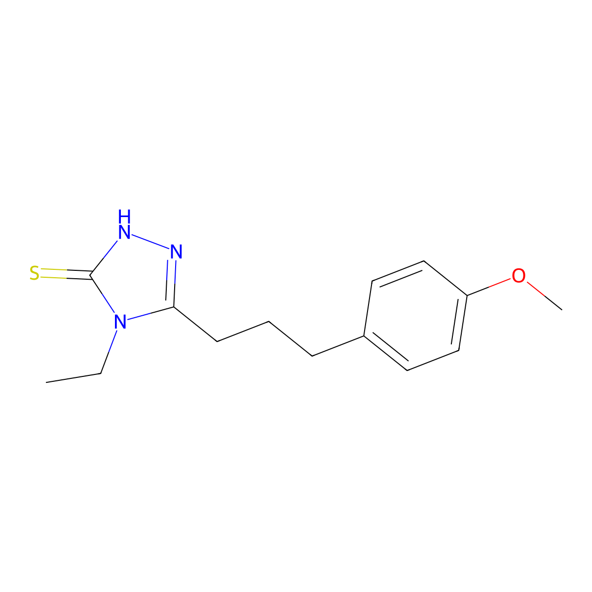 4-ethyl-5-[3-(4-methoxyphenyl)propyl]-4H-1,2,4-triazole-3-thiol molecular structure, CAS 792941-80-1