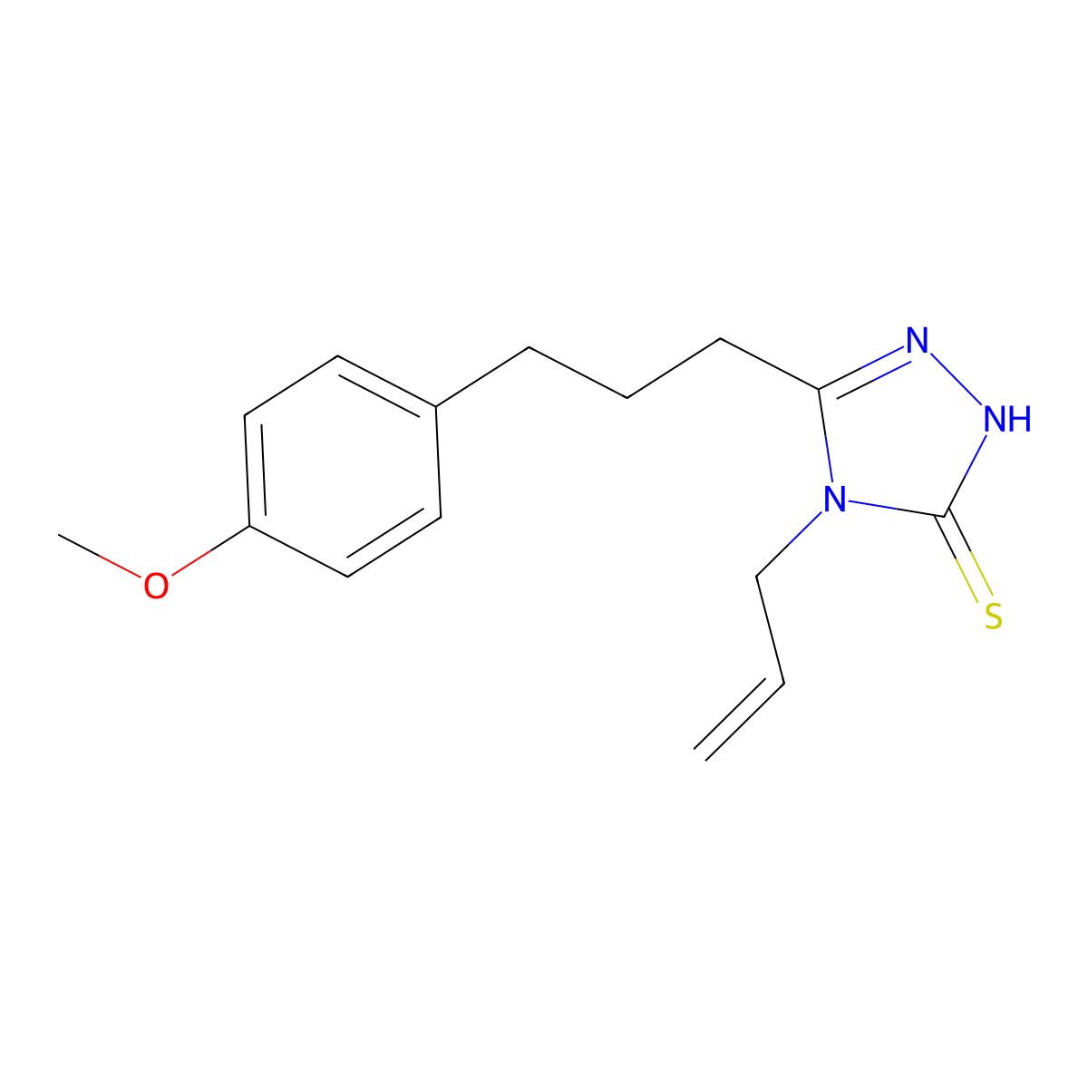 4-Allyl-5-[3-(4-methoxy-phenyl)-propyl]-4H-[1,2,4]triazole-3-thiol molecular structure, CAS 792941-81-2