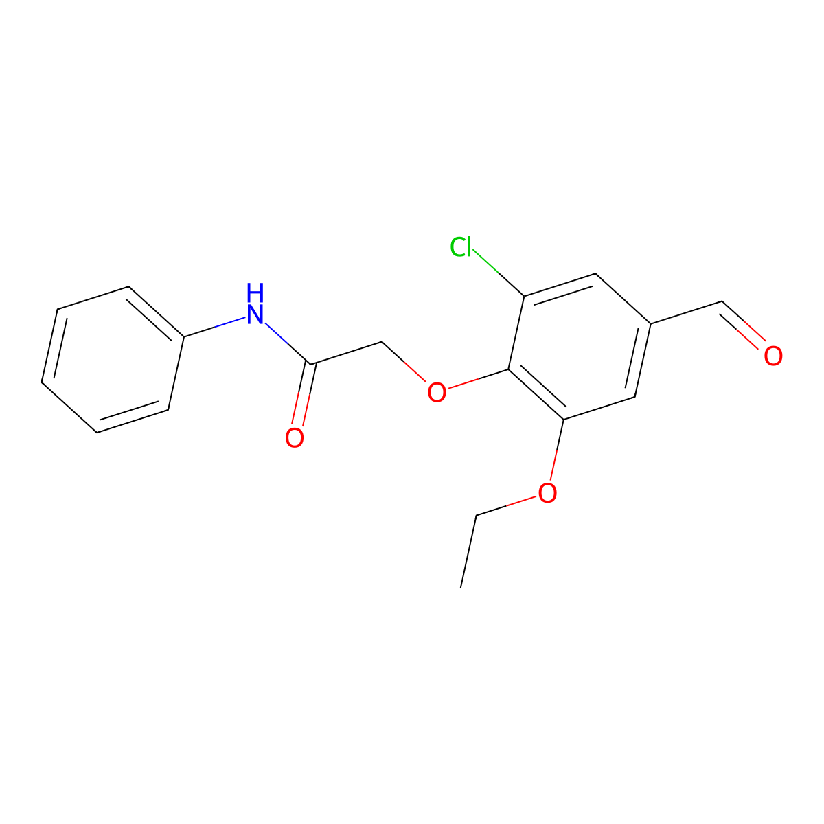 2-(2-chloro-6-ethoxy-4-formylphenoxy)-N-phenylacetamide molecular structure, CAS 792945-91-6