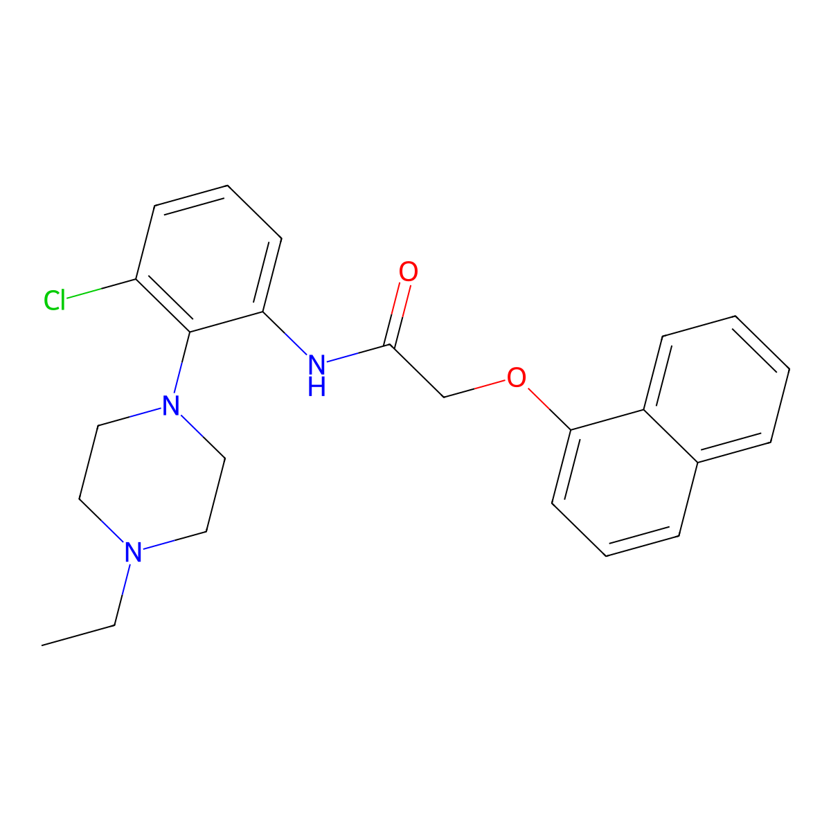 N-[3-chloro-2-(4-ethylpiperazin-1-yl)phenyl]-2-naphthalen-1-yloxyacetamide molecular structure, CAS 792946-01-1