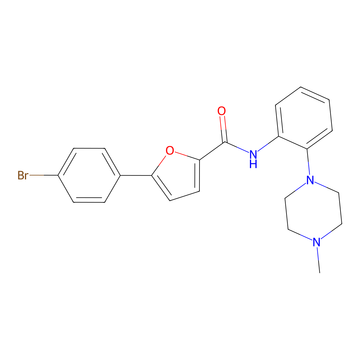 5-(4-bromophenyl)-N-[2-(4-methylpiperazin-1-yl)phenyl]furan-2-carboxamide molecular structure, CAS 792946-11-3