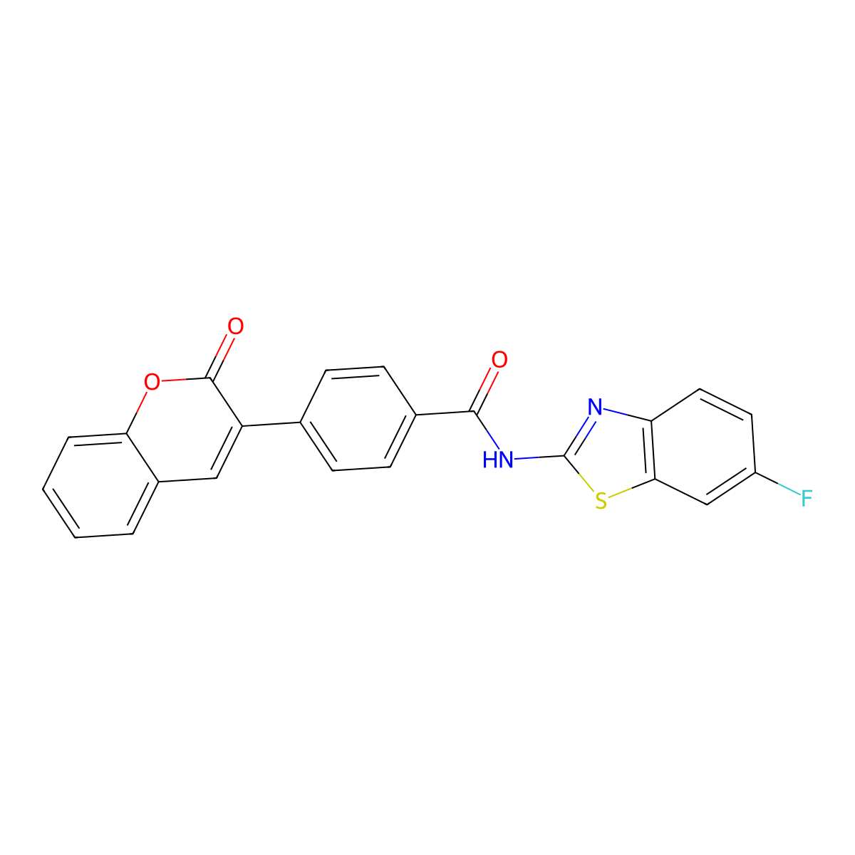 N-(6-fluoro-1,3-benzothiazol-2-yl)-4-(2-oxo-2H-chromen-3-yl)benzamide molecular structure, CAS 792946-26-0
