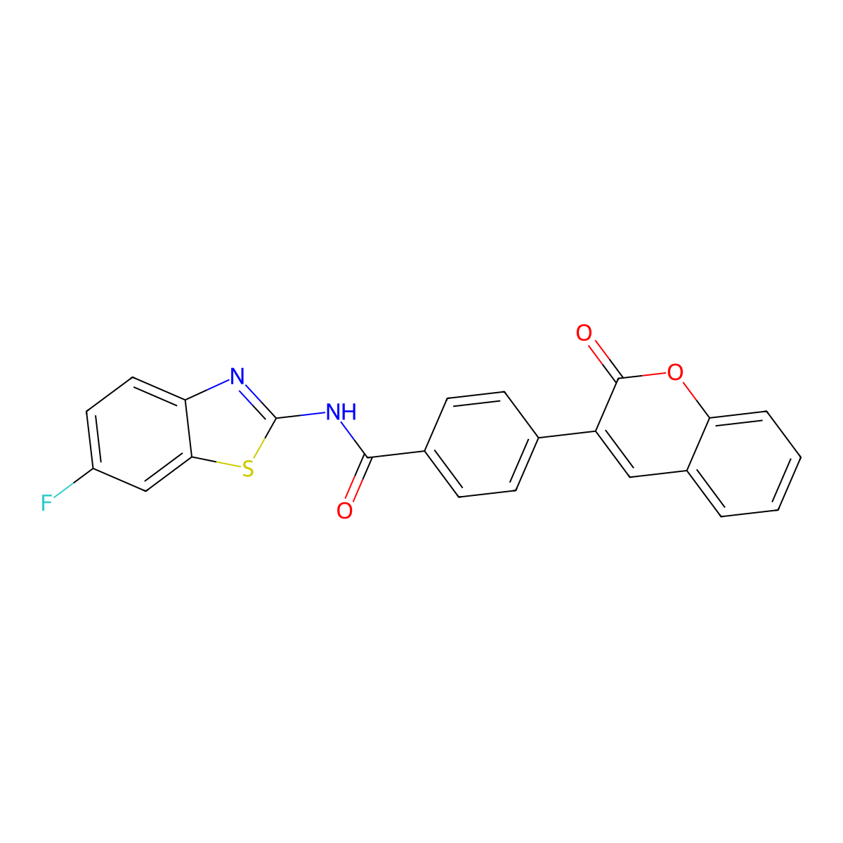 N-(6-fluoro-1,3-benzothiazol-2-yl)-4-(2-oxo-2H-chromen-3-yl)benzamide molecular structure, CAS 792946-26-0