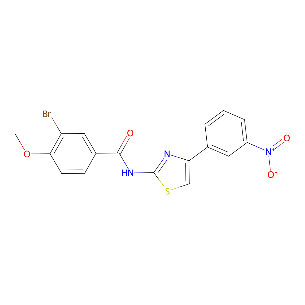 3-bromo-4-methoxy-N-[4-(3-nitrophenyl)-1,3-thiazol-2-yl]benzamide molecular structure, CAS 792946-27-1