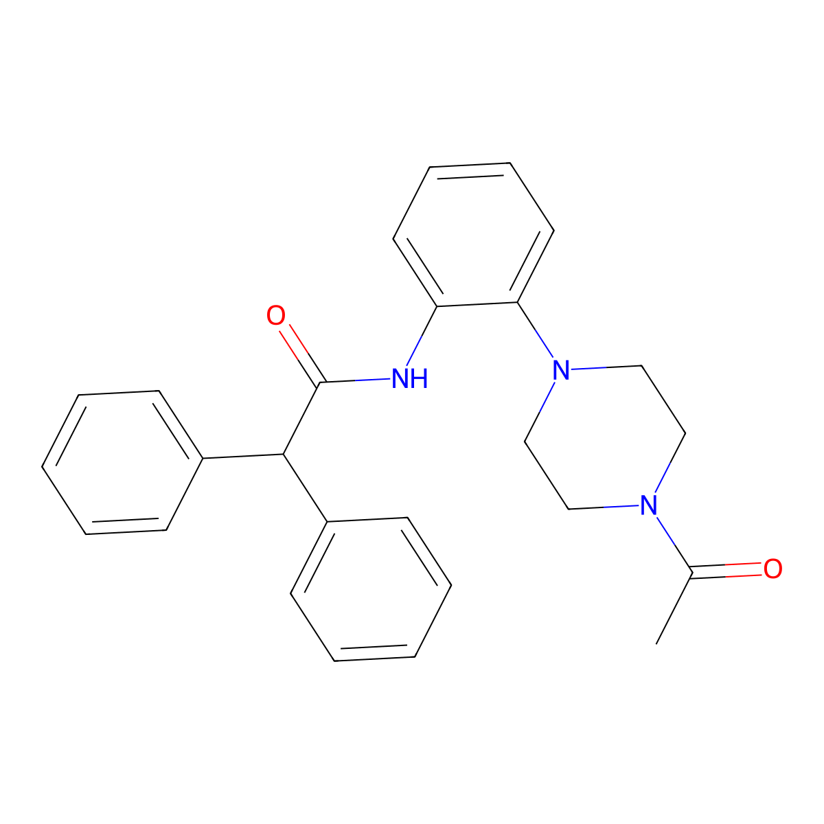 N-[2-(4-acetylpiperazin-1-yl)phenyl]-2,2-diphenylacetamide molecular structure, CAS 792946-37-3