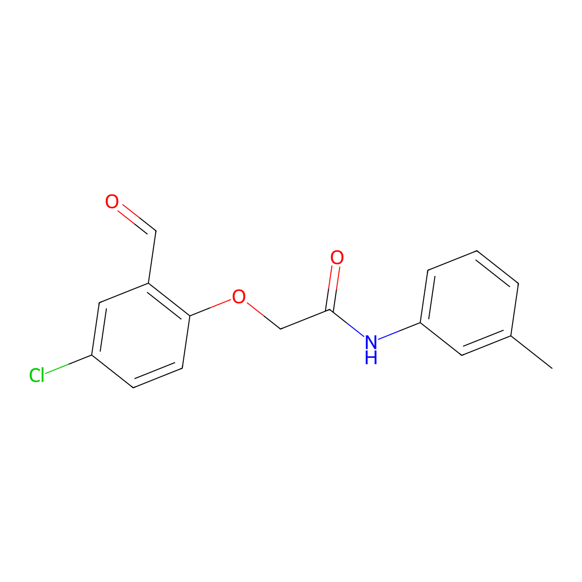 2-(4-chloro-2-formylphenoxy)-N-(3-methylphenyl)acetamide molecular structure, CAS 792947-73-0