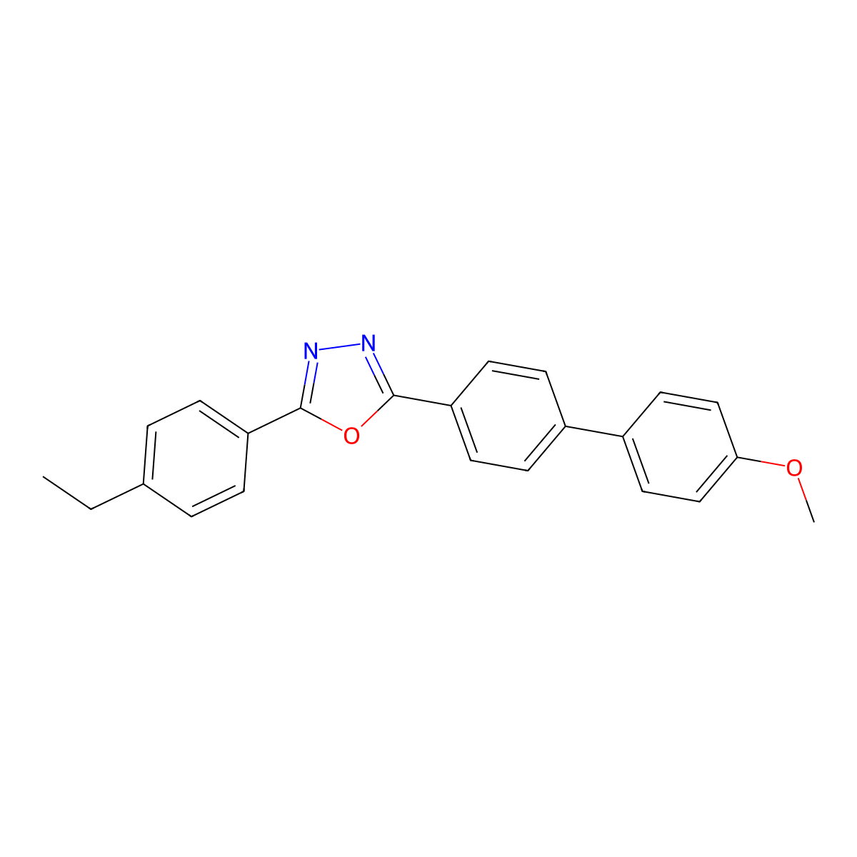 2-(4-Ethylphenyl)-5-[4-(4-methoxyphenyl)phenyl]-1,3,4-oxadiazole molecular structure, CAS 792951-88-3