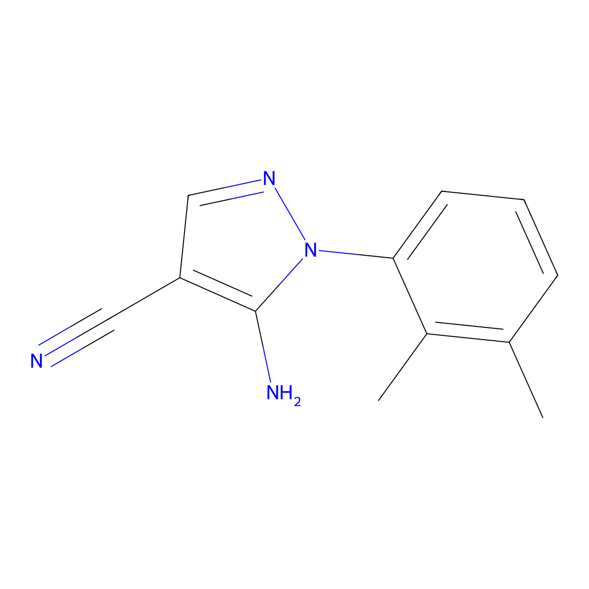 5-Amino-1-(2,3-dimethylphenyl)-1H-pyrazole-4-carbonitrile molecular structure, CAS 792953-00-5