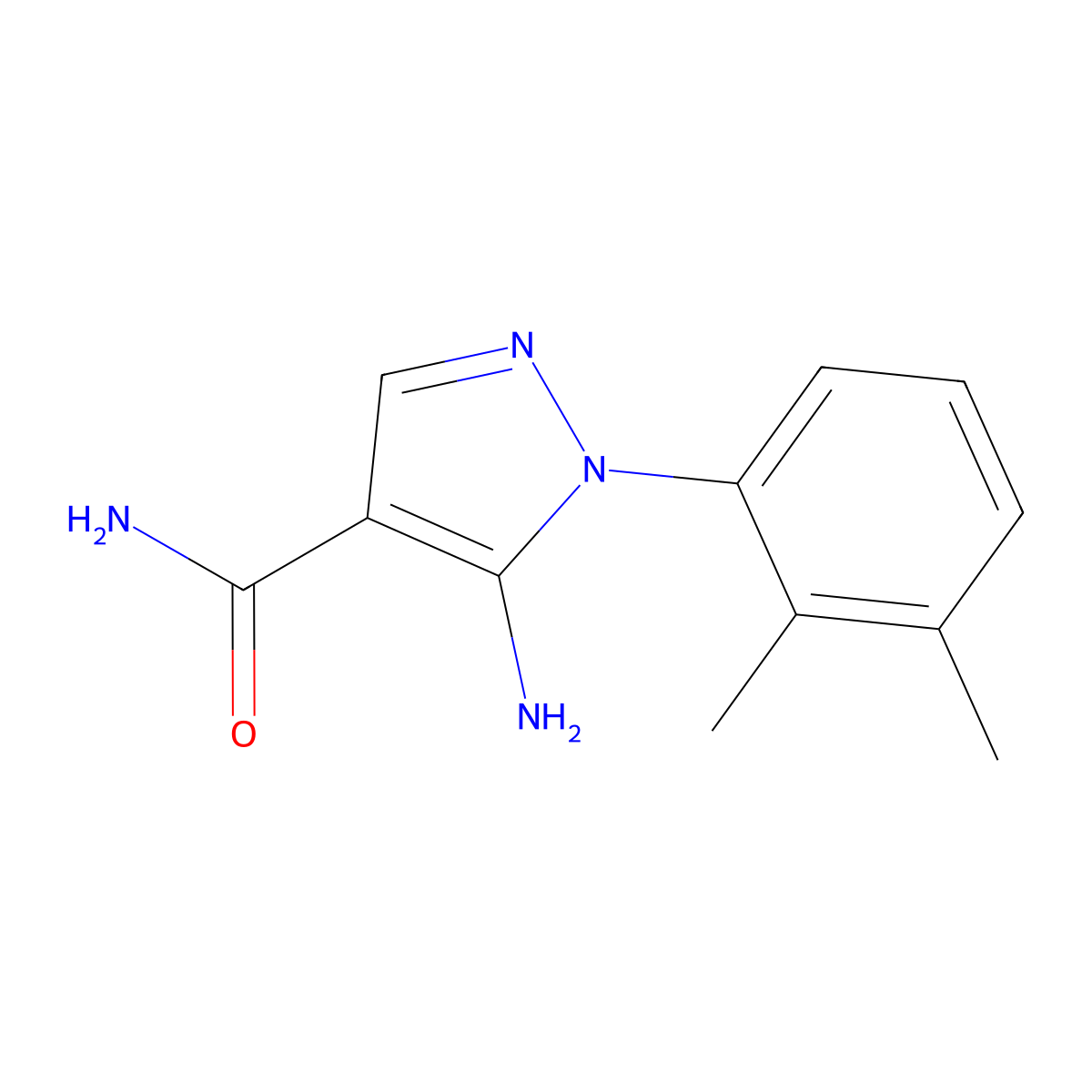 5-amino-1-(2,3-dimethylphenyl)-1H-pyrazole-4-carboxamide molecular structure, CAS 792953-06-1