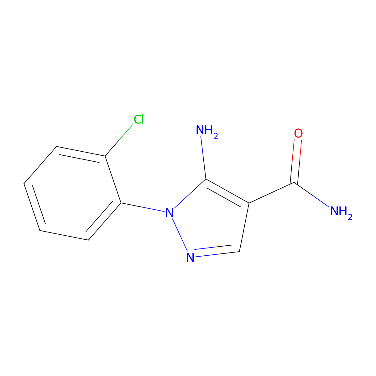 5-Amino-1-(2-chlorophenyl)-1h-pyrazole-4-carboxamide molecular structure, CAS 792953-14-1
