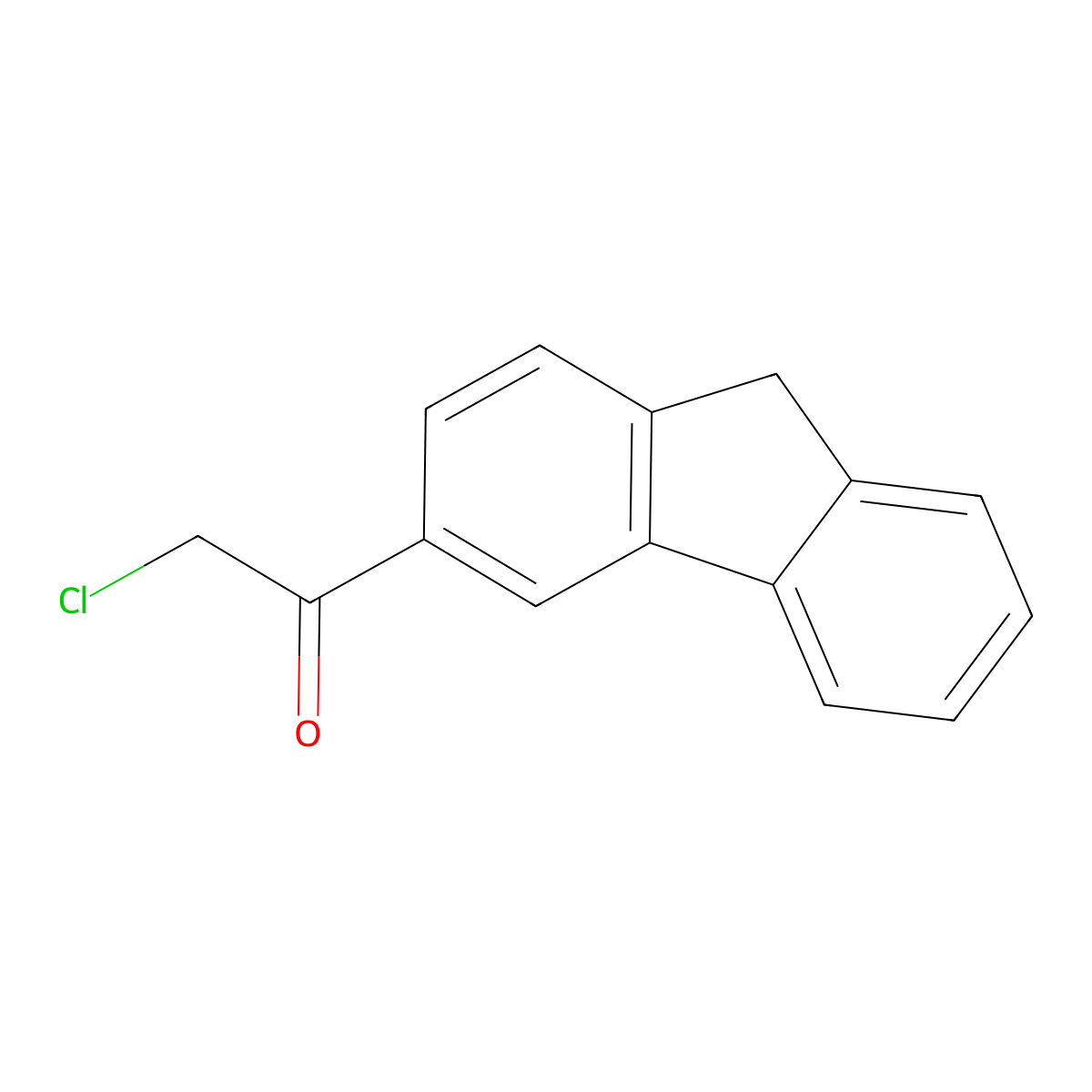 2-Chloro-1-(9H-fluoren-3-yl)-ethanone molecular structure, CAS 792953-73-2