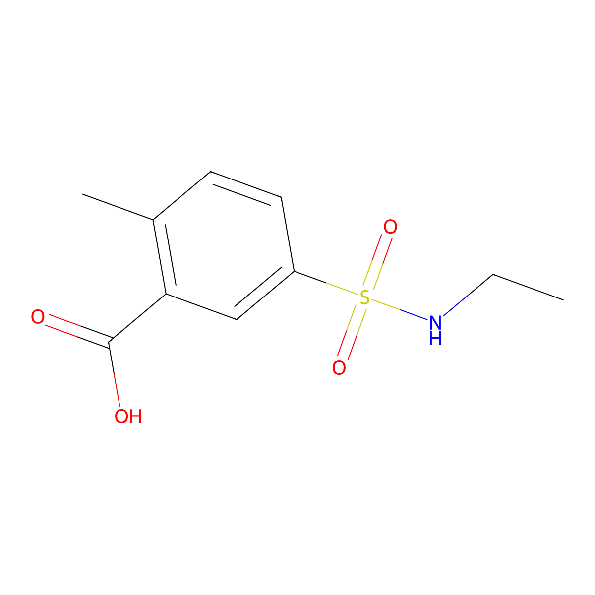 5-(Ethylsulfamoyl)-2-methylbenzoic acid molecular structure, CAS 792953-99-2