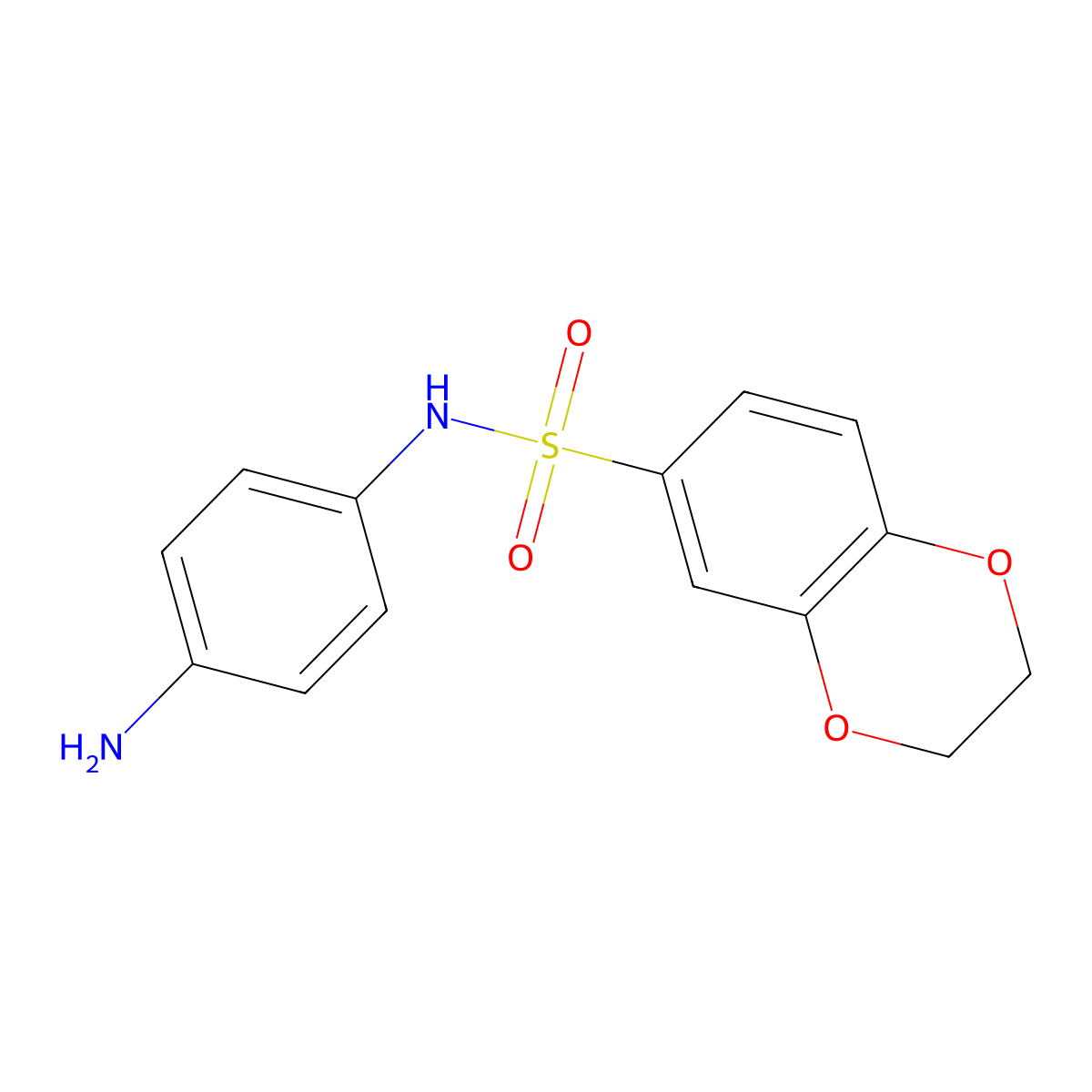 N-(4-aminophenyl)-2,3-dihydro-1,4-benzodioxine-6-sulfonamide molecular structure, CAS 792954-01-9