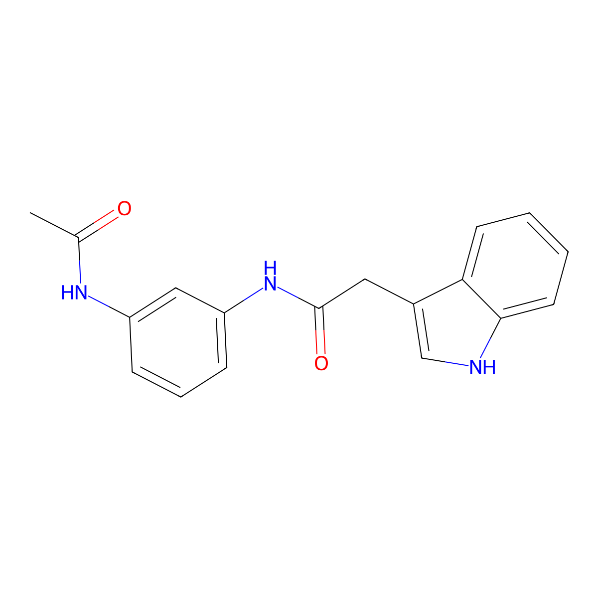 N-(3-acetamidophenyl)-2-(1H-indol-3-yl)acetamide molecular structure, CAS 792955-92-1