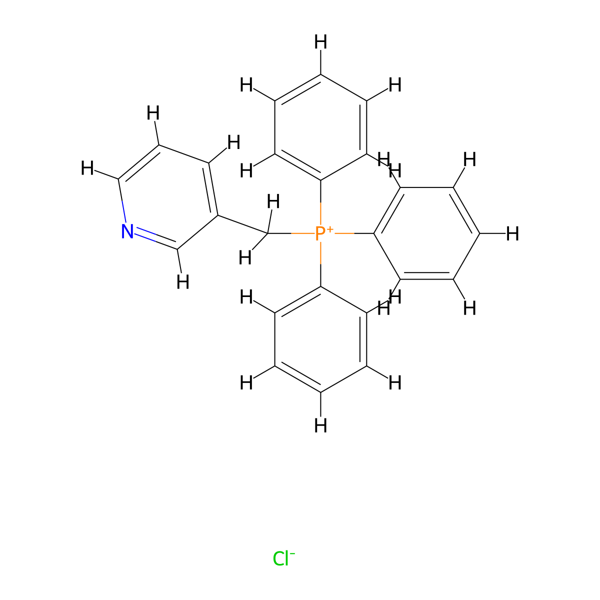 Triphenyl(3-pyridylmethyl)phosphonium chloride molecular structure, CAS 79296-92-7