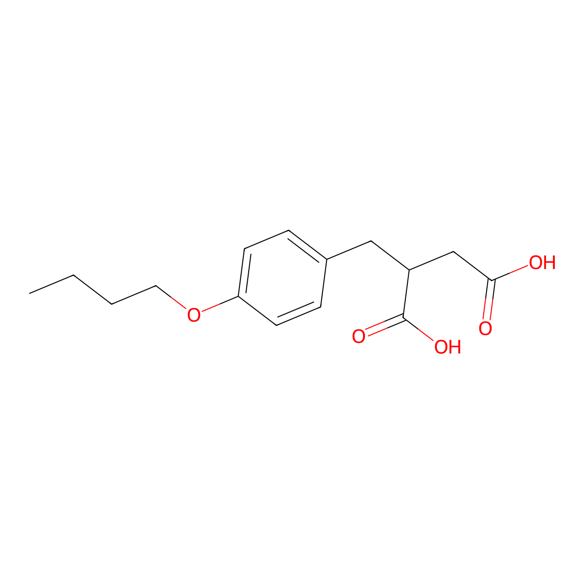 2-[(4-butoxyphenyl)methyl]butanedioic Acid molecular structure, CAS 793-20-4