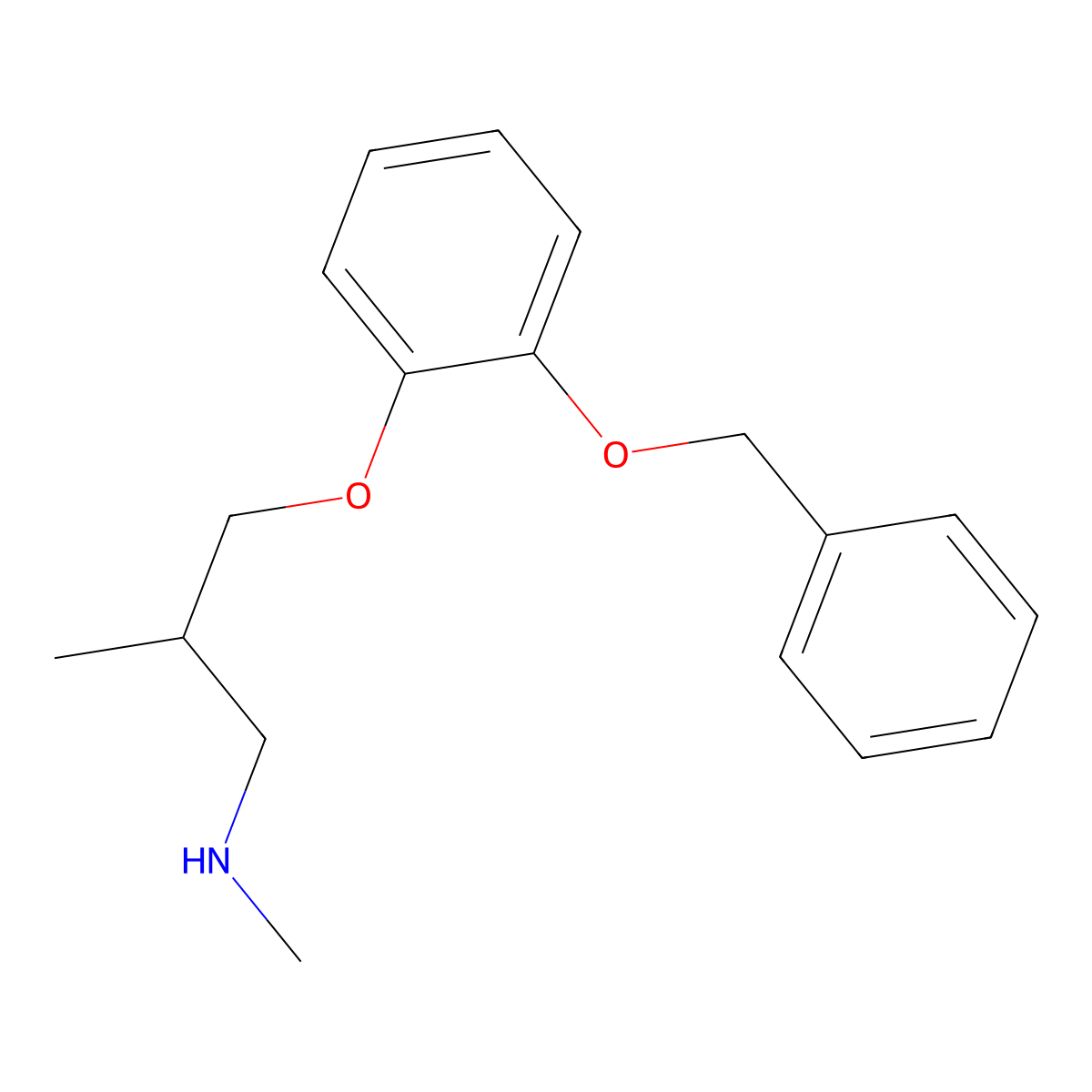 N,2-dimethyl-3-(2-phenylmethoxyphenoxy)propan-1-amine molecular structure, CAS 79306-72-2