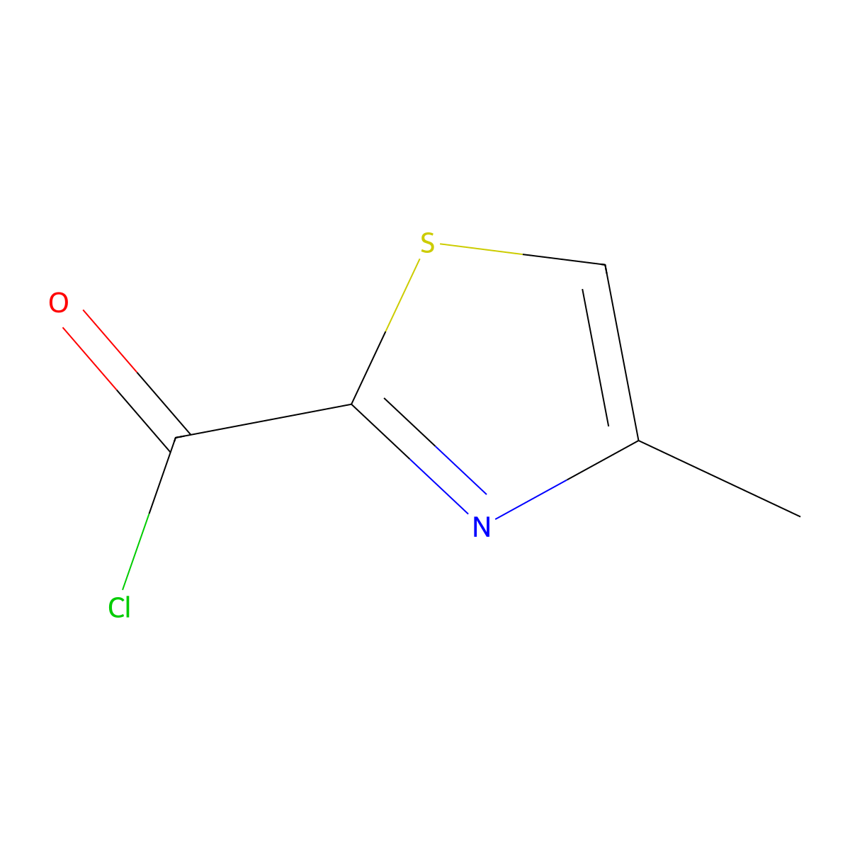 4-Methyl-1,3-thiazole-2-carbonyl chloride molecular structure, CAS 79312-42-8