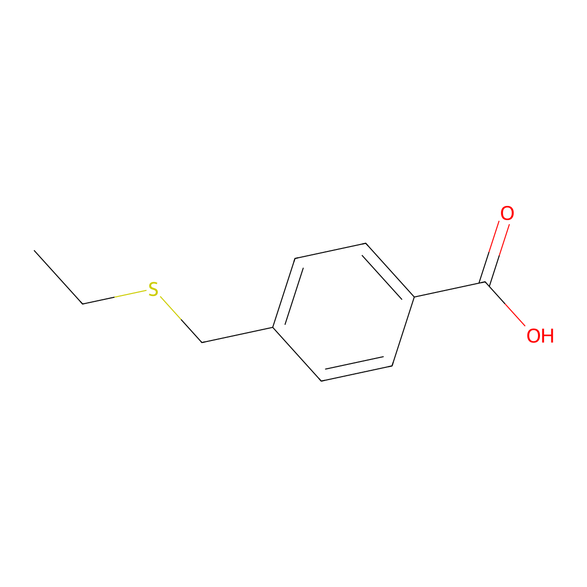 4-[(Ethylsulfanyl)methyl]benzoic acid molecular structure, CAS 79313-52-3