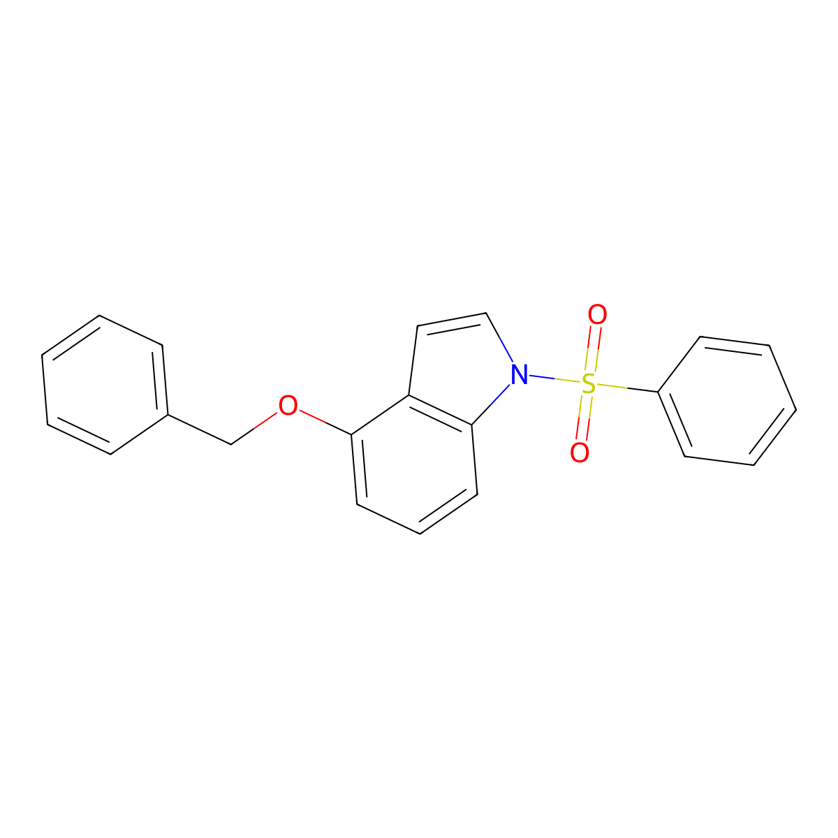 4-(benzyloxy)-1-(phenylsulfonyl)-1H-indole molecular structure, CAS 79315-62-1