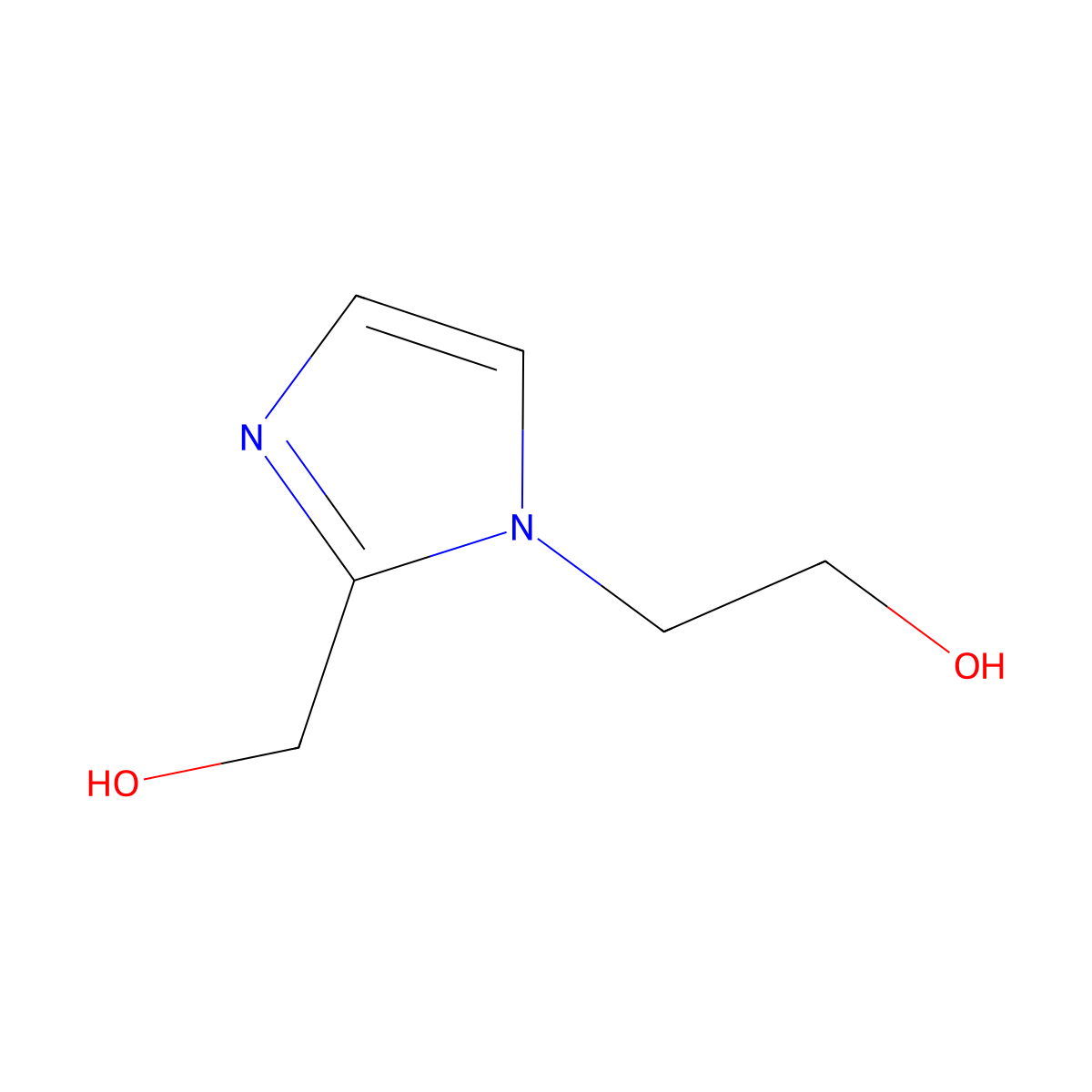 2-(2-(Hydroxymethyl)-1h-imidazol-1-yl)ethan-1-ol molecular structure, CAS 79319-04-3