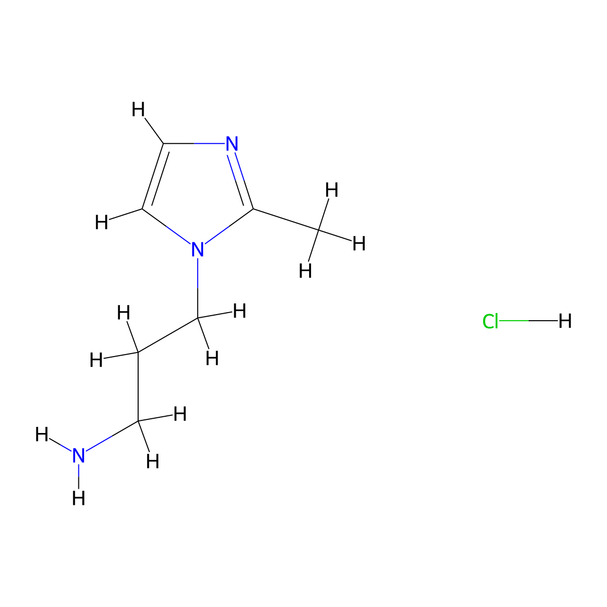 3-(2-methyl-1H-imidazol-1-yl)propan-1-amine hydrochloride molecular structure, CAS 79319-22-5