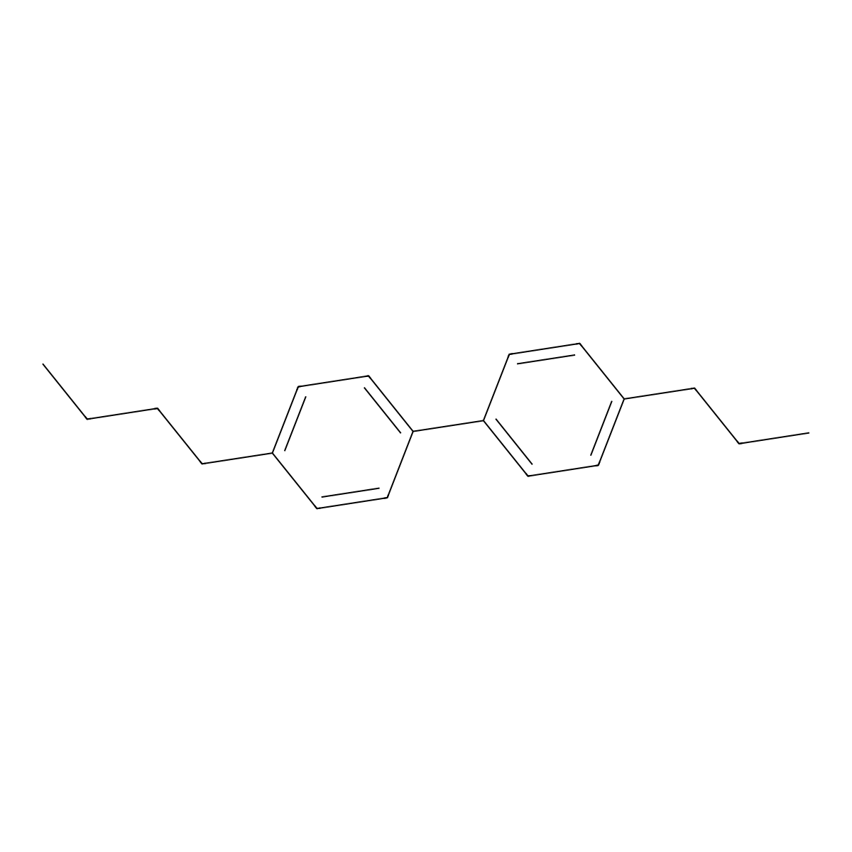 4-Butyl-4'-propyl-1,1'-biphenyl molecular structure, CAS 79319-27-0