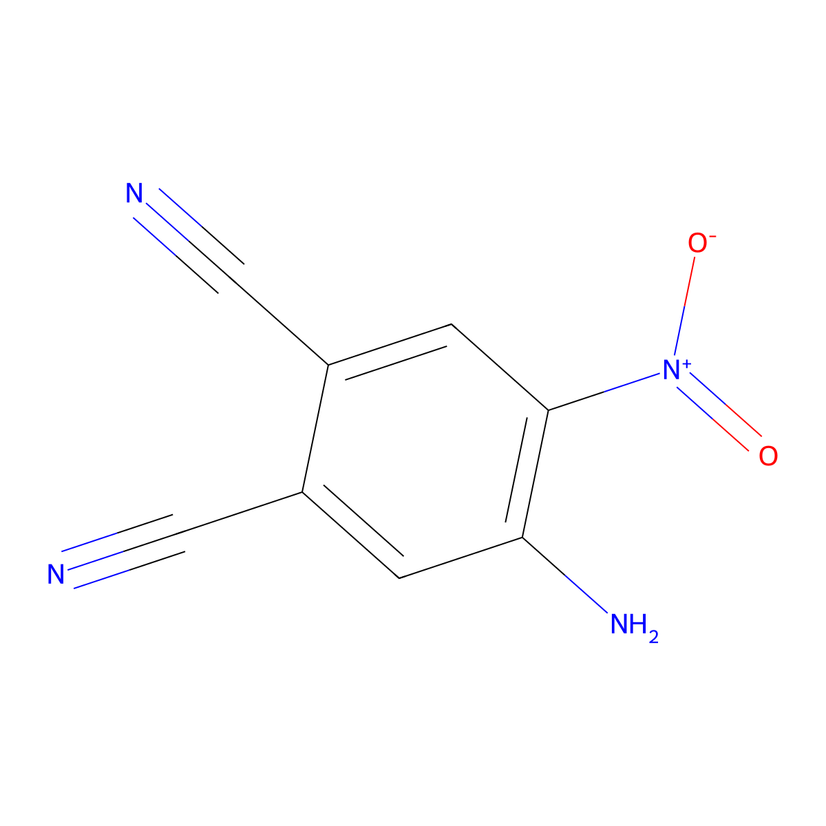 4-Amino-5-nitrophthalonitrile molecular structure, CAS 79319-38-3
