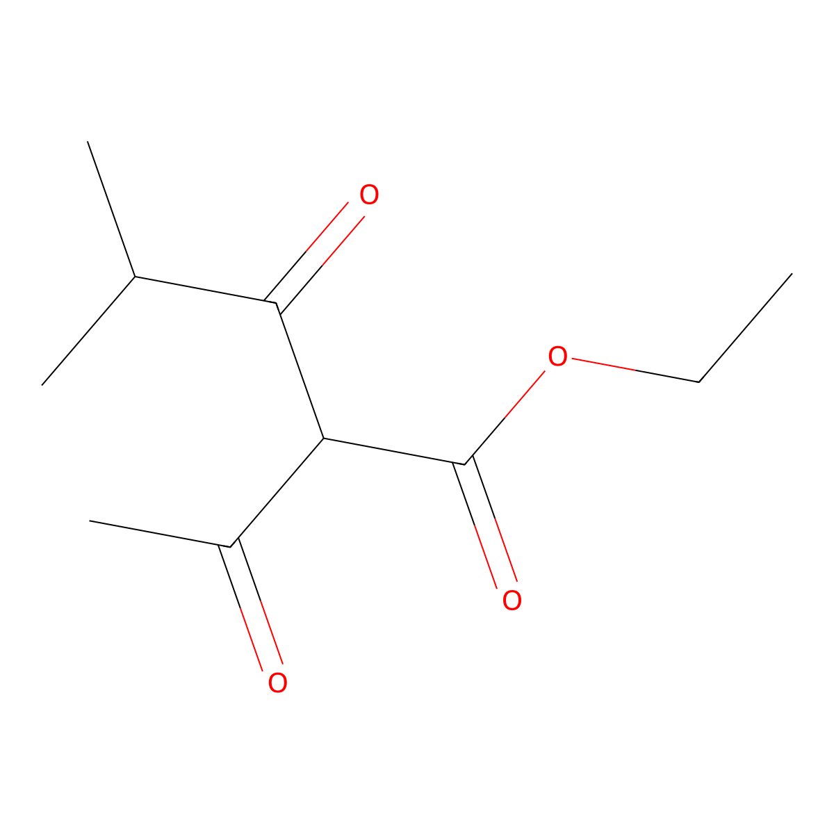 Ethyl 2-acetyl-4-methyl-3-oxopentanoate molecular structure, CAS 79322-87-5
