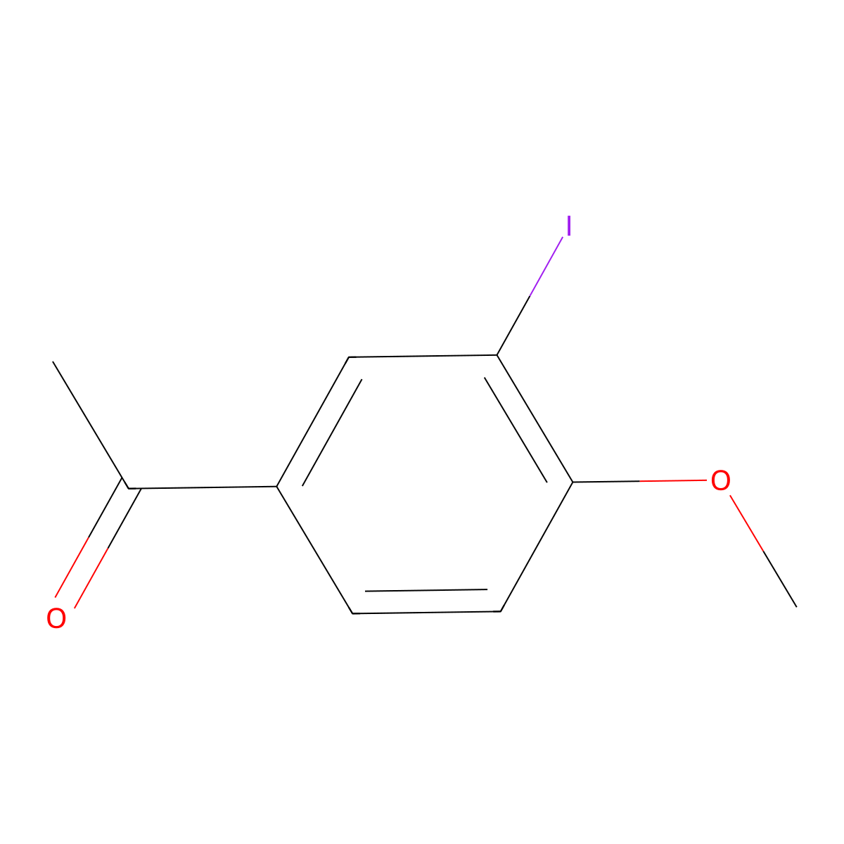 1-(3-Iodo-4-methoxyphenyl)ethan-1-one molecular structure, CAS 79324-77-9