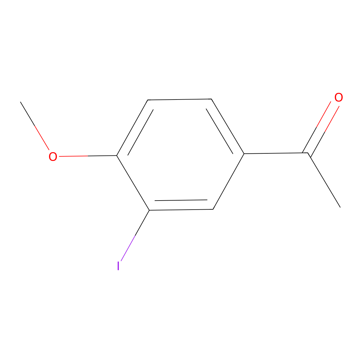 1-(3-Iodo-4-methoxyphenyl)ethan-1-one molecular structure, CAS 79324-77-9