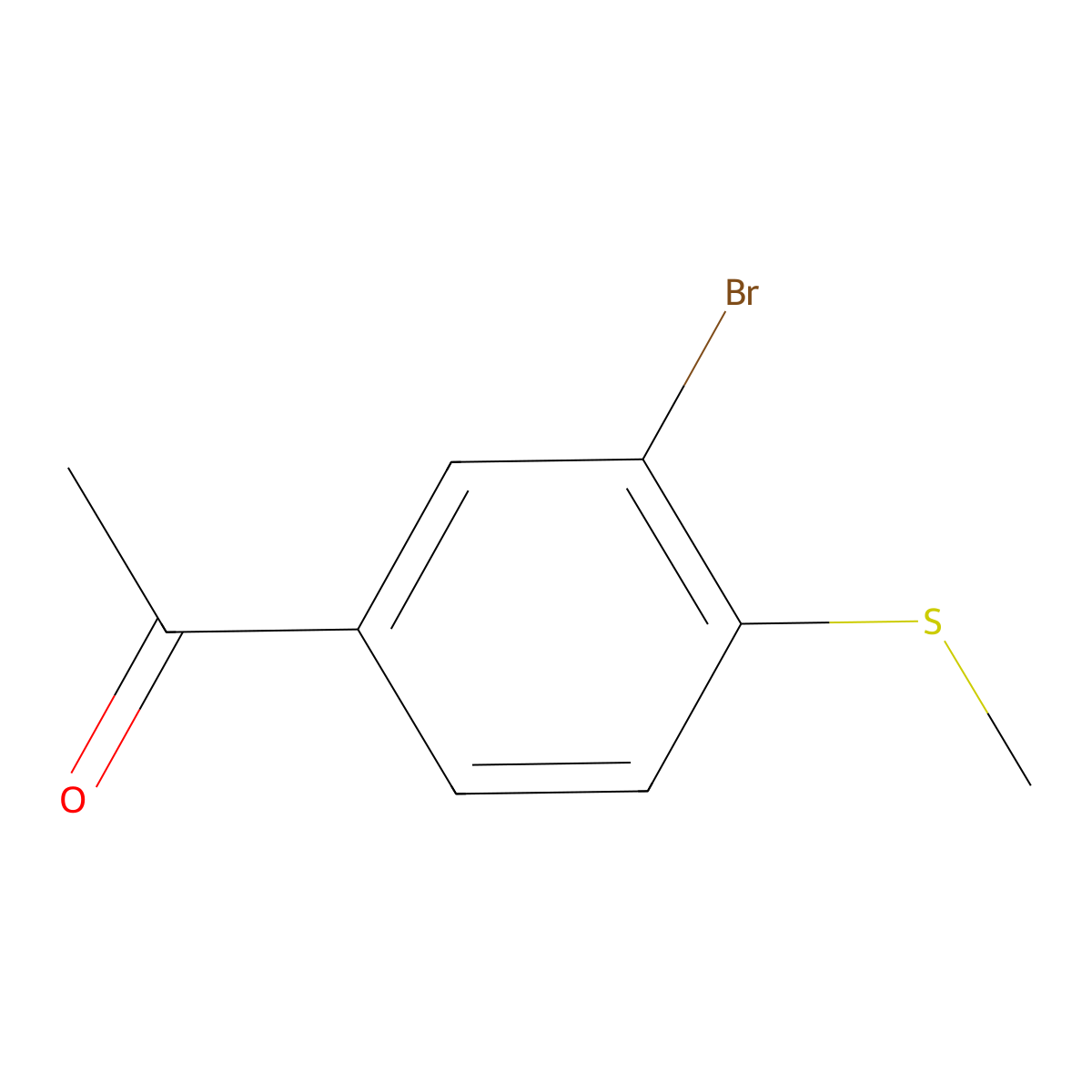 1-(3-Bromo-4-(methylthio)phenyl)ethanone molecular structure, CAS 79324-78-0