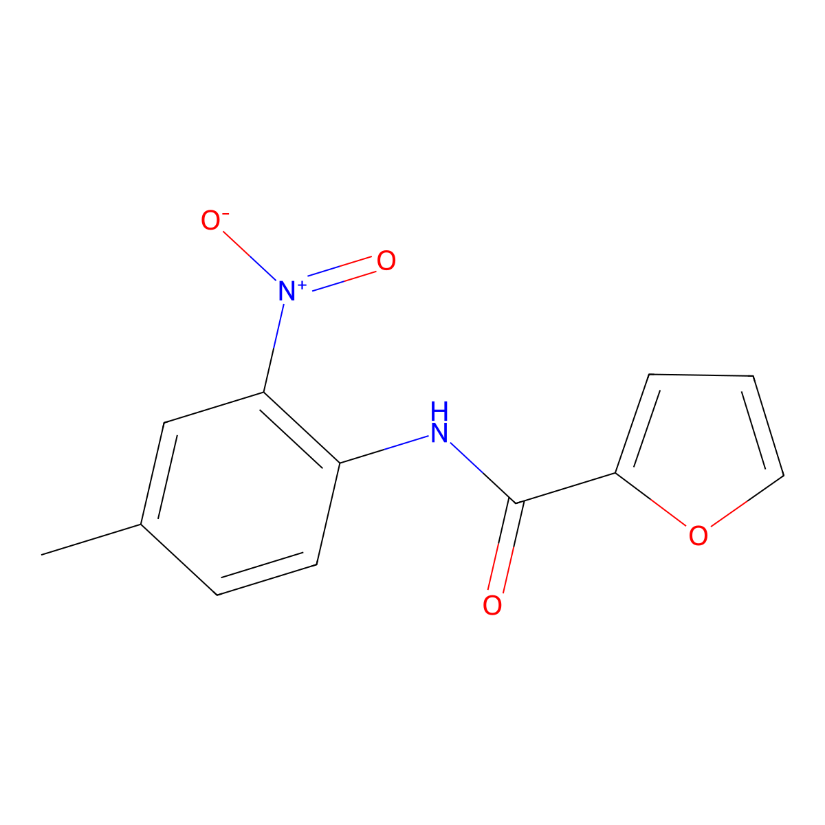 4'-Methyl-2'-nitro-2-furanilide molecular structure, CAS 79324-93-9