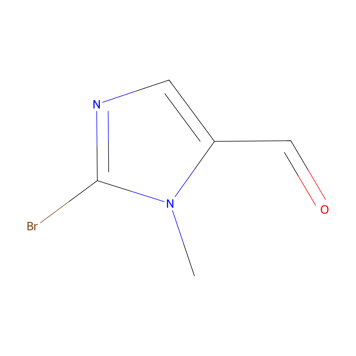 2-bromo-1-methyl-1H-imidazole-5-carbaldehyde molecular structure, CAS 79326-89-9