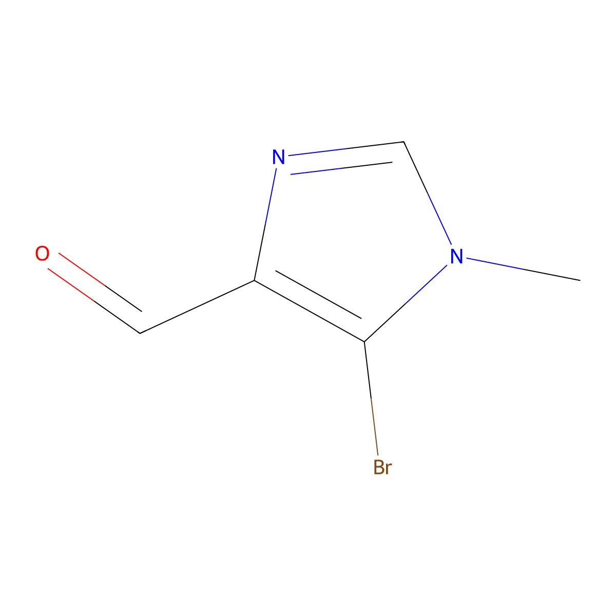5-bromo-1-methyl-1H-imidazole-4-carbaldehyde molecular structure, CAS 79326-90-2