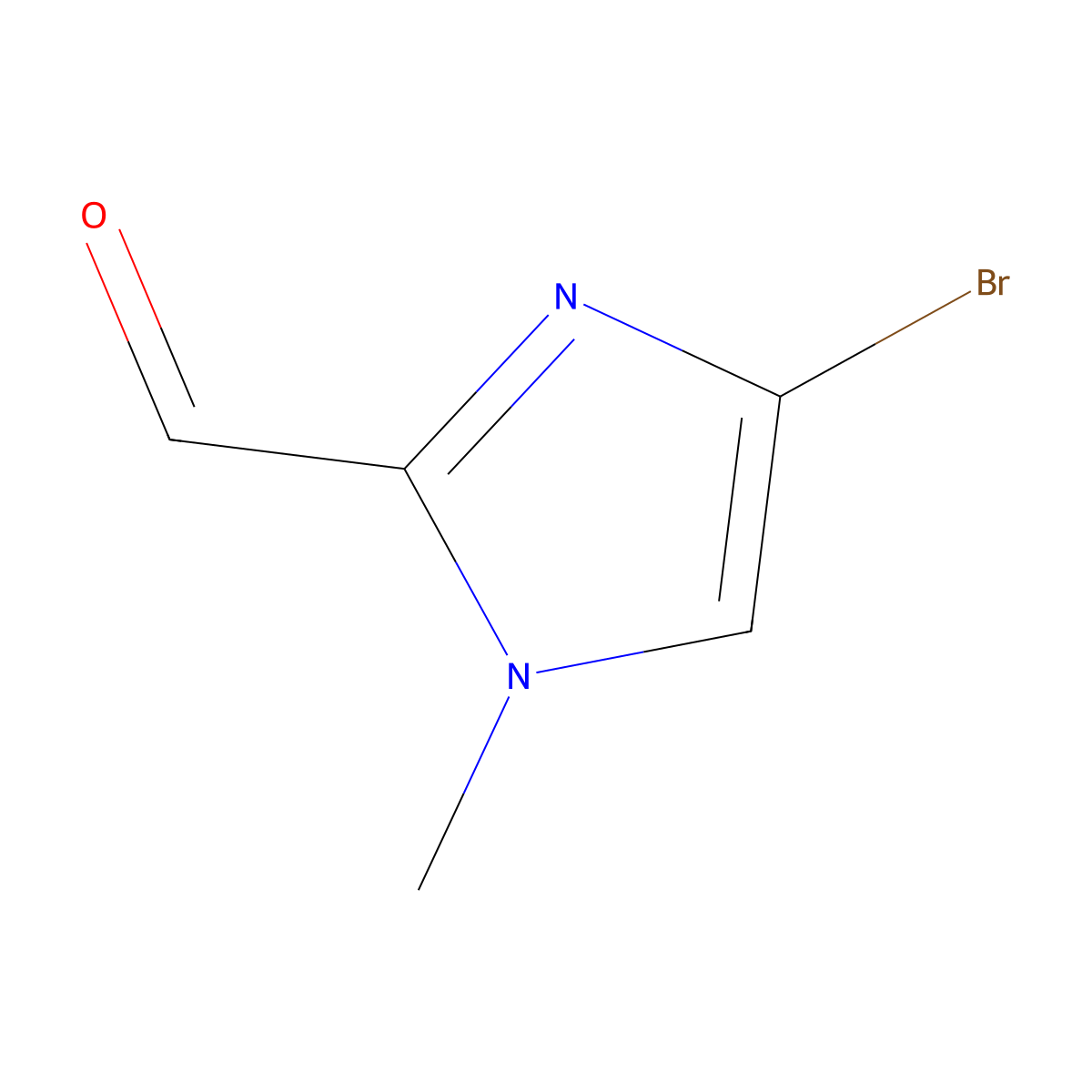 4-bromo-1-methyl-1H-imidazole-2-carbaldehyde molecular structure, CAS 79326-91-3