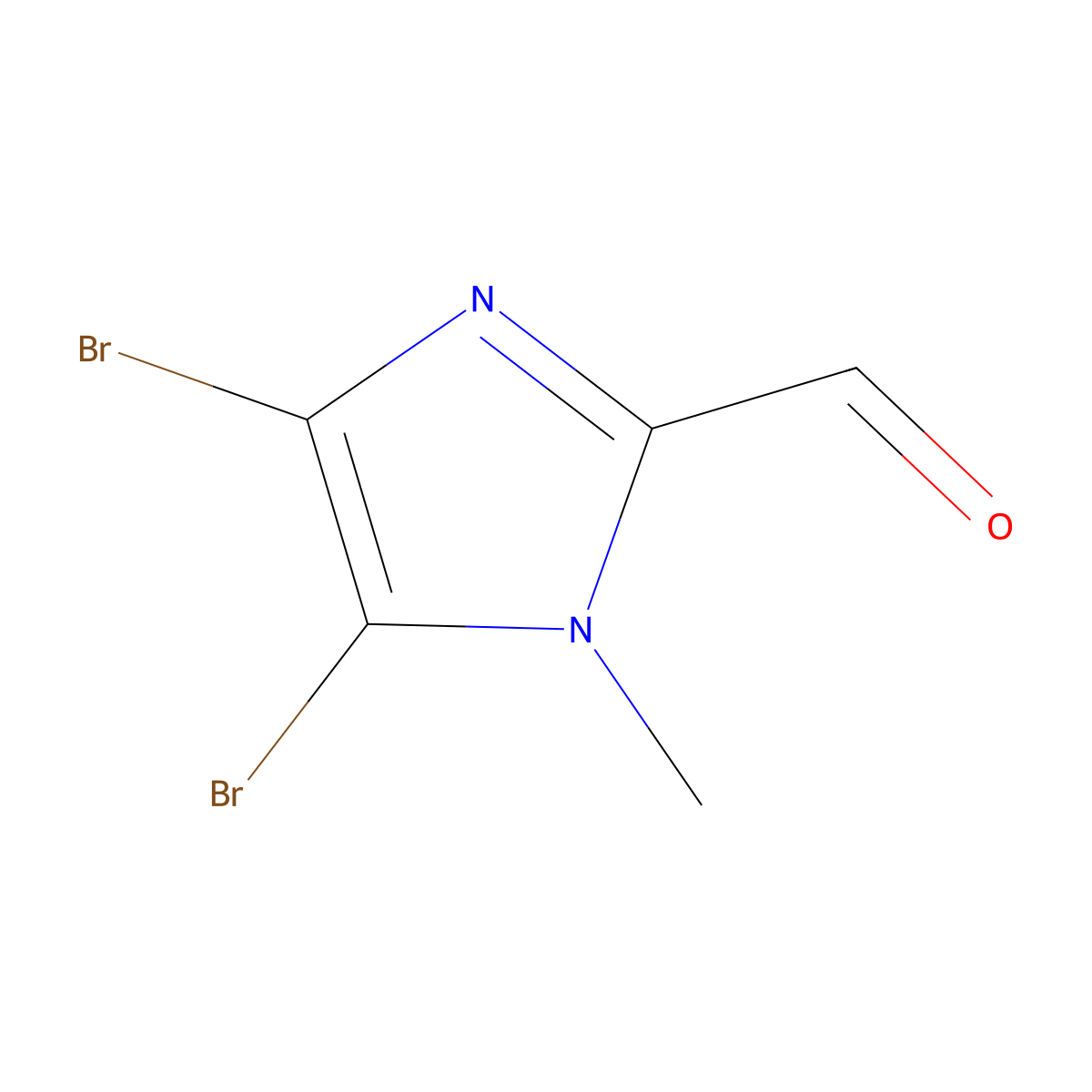4,5-Dibromo-1-methyl-1H-imidazole-2-carboxaldehyde molecular structure, CAS 79326-92-4