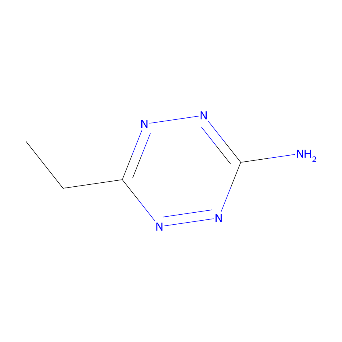 6-Ethyl-1,2,4,5-tetrazin-3-amine molecular structure, CAS 79329-75-2