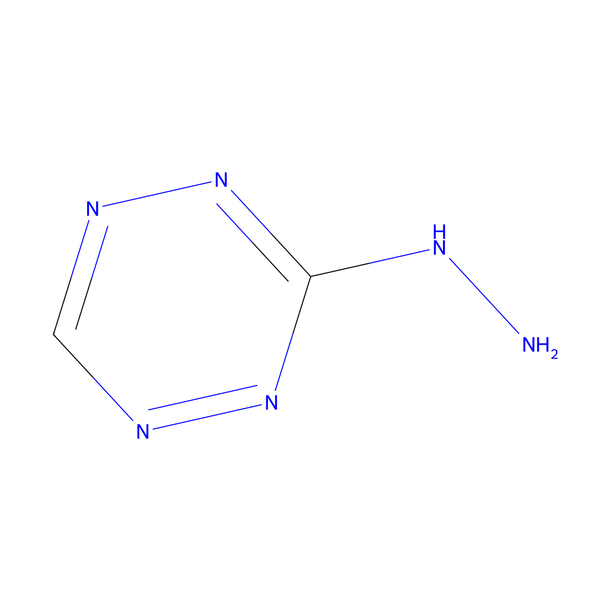 3-Hydrazinyl-1,2,4,5-tetrazine molecular structure, CAS 79329-78-5