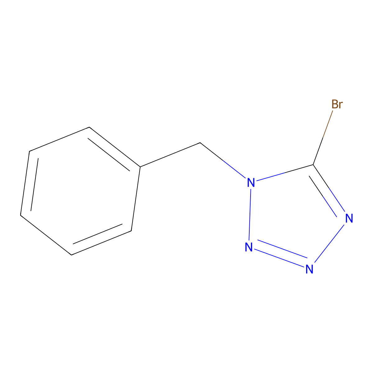1-benzyl-5-bromo-1H-1,2,3,4-tetrazole molecular structure, CAS 79344-08-4