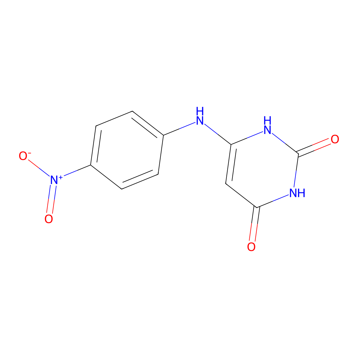 6-[(4-nitrophenyl)amino]pyrimidine-2,4(1H,3H)-dione molecular structure, CAS 79344-67-5