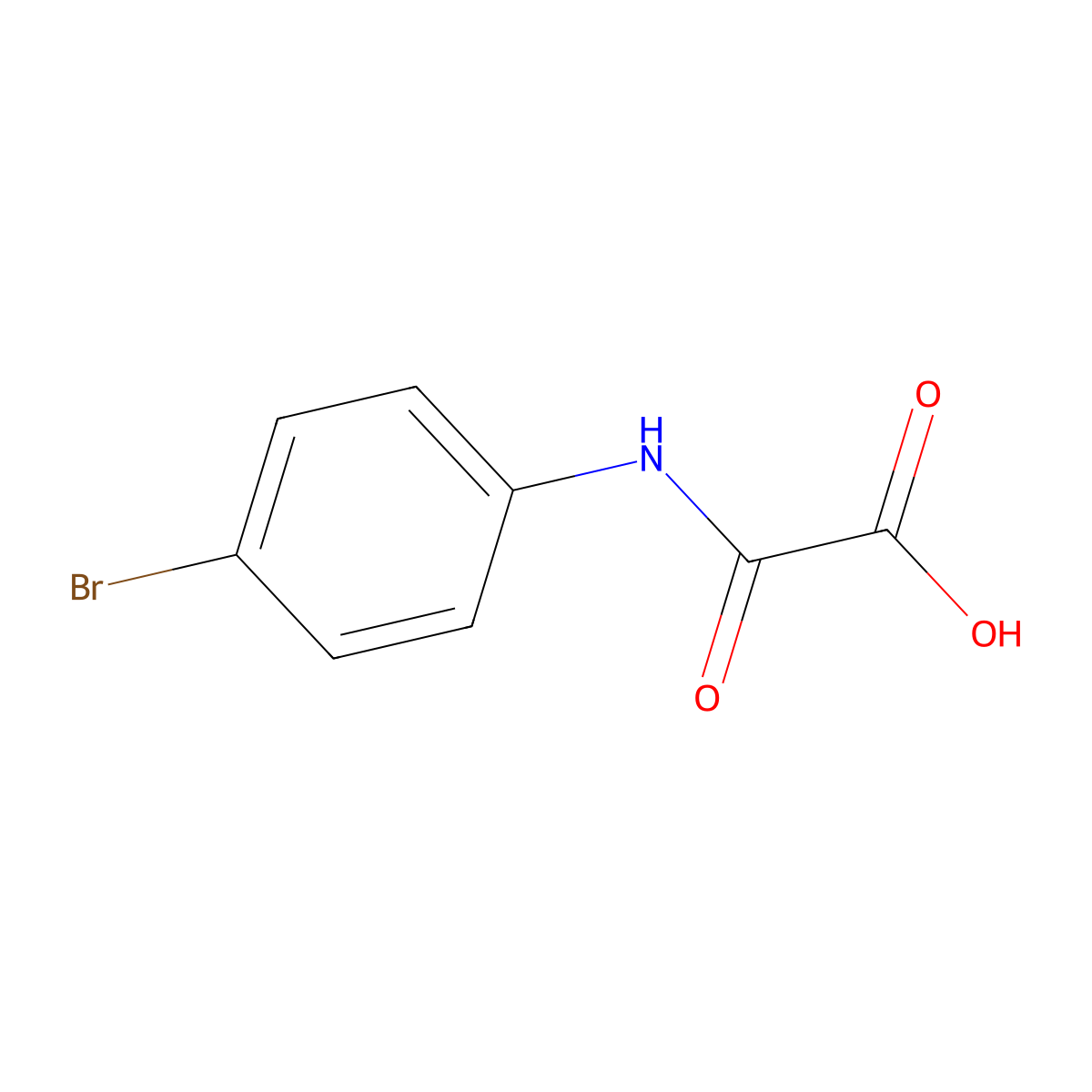 (4-Bromoanilino)(oxo)acetic acid molecular structure, CAS 79354-51-1
