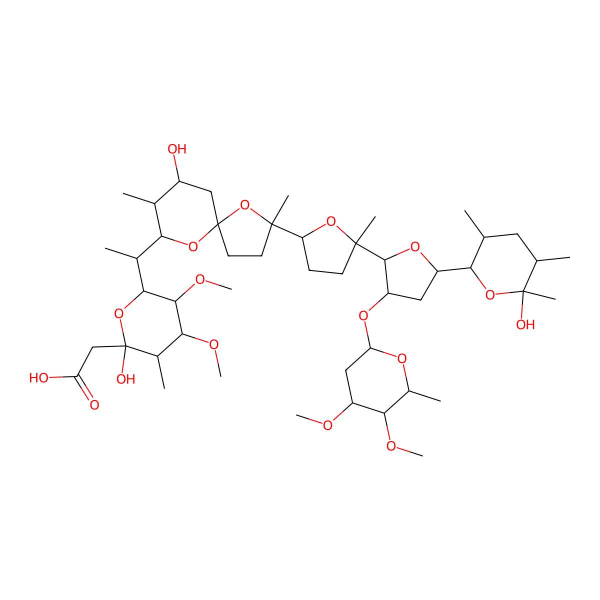 Maduramicin alpha molecular structure, CAS 79356-08-4