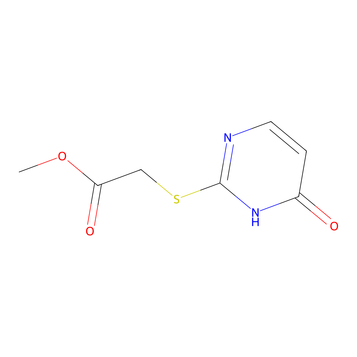 Methyl [(4-Hydroxypyrimidin-2-yl)thio]acetate molecular structure, CAS 79361-42-5