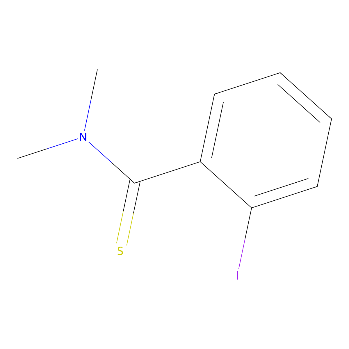 2-iodo-N,N-dimethylbenzenecarbothioamide molecular structure, CAS 79361-50-5
