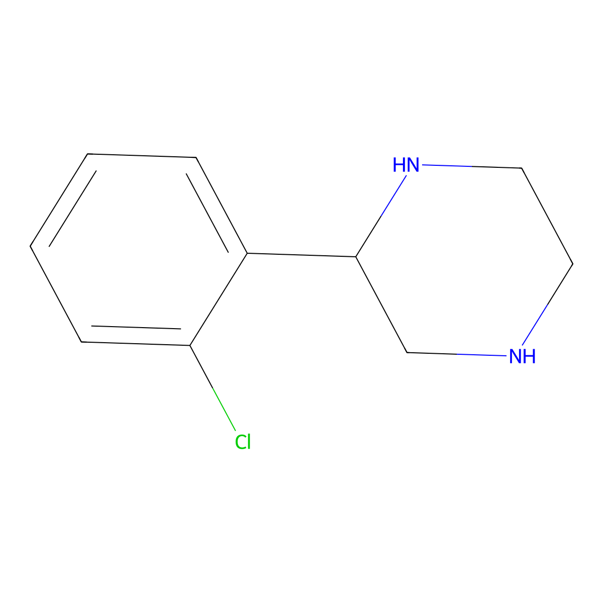 2-(2-Chlorophenyl)piperazine molecular structure, CAS 793614-34-3