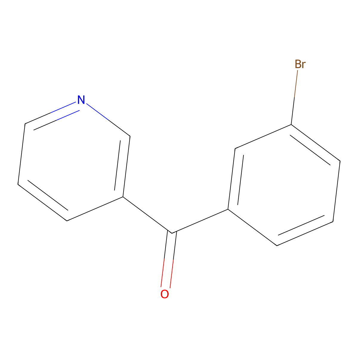 (3-Bromophenyl)(pyridin-3-yl)methanone molecular structure, CAS 79362-44-0